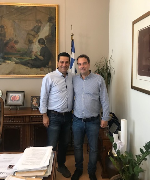 Συνάντηση Γ. Παπαναστασίου με Θ. Παπαθανάση