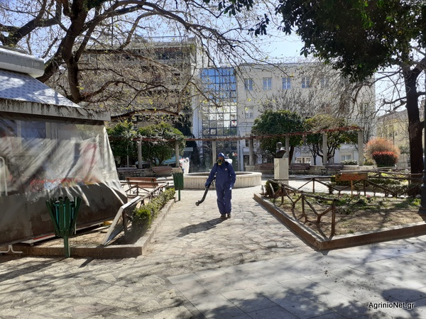 Συνεχίζονται οι απολυμάνσεις σε κοινόχρηστους χώρους του Δήμου Αγρινίου