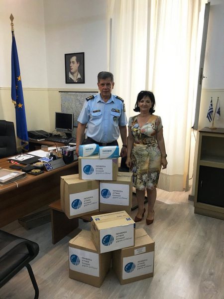 Διανομή υγειονομικού υλικού στην Ι.Π Μεσολογγίου