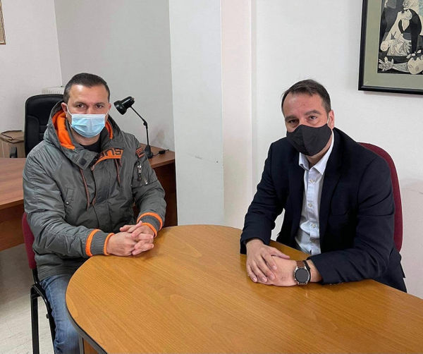 Συνάντηση Παπαθανάση με τον Πρόεδρο του Εμποροβιομηχανικού Συλλόγου Ι.Π. Μεσολογγίου 