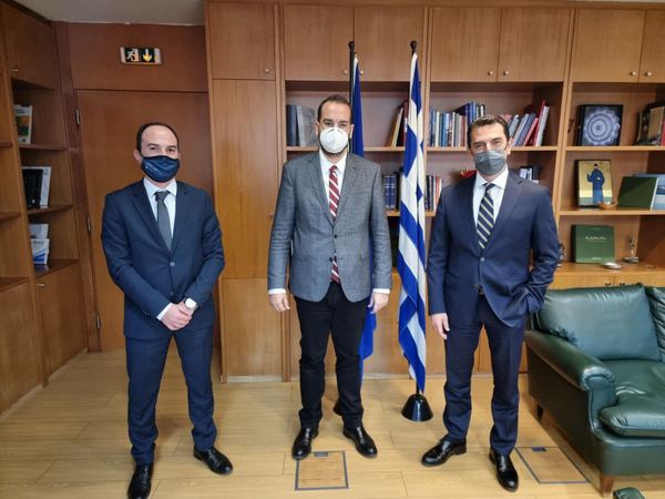 Συνάντηση Ν. Φαρμάκη και Λ. Δημητρογιάννη με τον Υπουργό Περιβάλλοντος και Ενέργειας, Κ. Σκρέκα