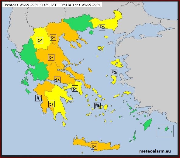 Έκτακτο Δελτίο Επιδείνωσης Καιρού