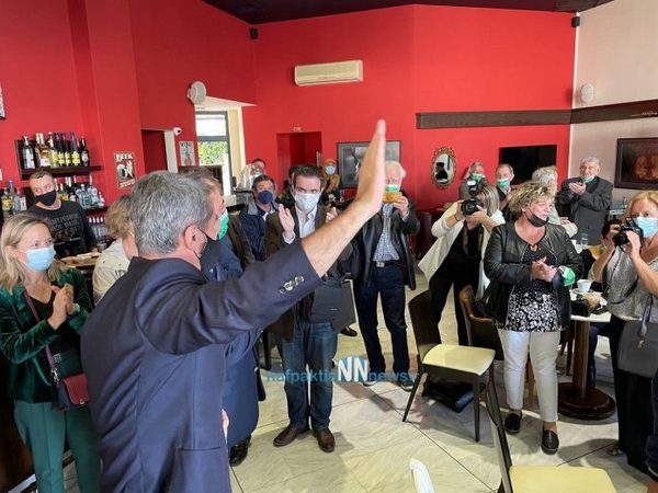 Στη Ναύπακτο ο Ανδρέας Λοβέρδος-Θερμή υποδοχή από φίλους του ΚΙΝΑΛ.Φωτο-Βίντεο