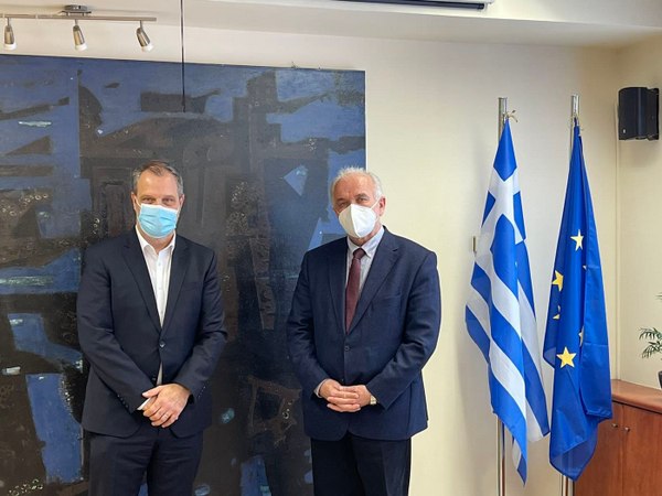 Με τον Δ/ντα Σύμβουλο της Εταιρείας Ακινήτων Δημοσίου,  Στέφανο  Βλαστό συναντήθηκε ο Δήμαρχος  του Δήμου Ι.Π. Μεσολογγίου, Κώστας Λύρος