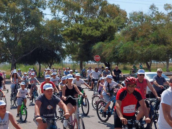 Εντυπωσιακή η συμμετοχή στον ποδηλατικό γύρο του Μεσολογγίου