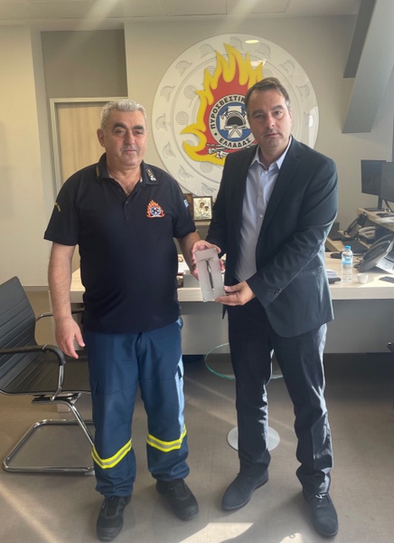 Συνάντηση Θανάση Παπαθανάση με τον Αρχηγό του Πυροσβεστικού Σώματος