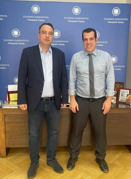 Συνάντηση του Θανάση Παπαθανάση με τον Yπουργό Υγείας, Θανάση Πλεύρη.