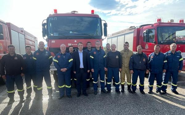 Επίσκεψη του Θανάση Παπαθανάση στην Πυροσβεστική Υπηρεσία Μεσολογγίου.