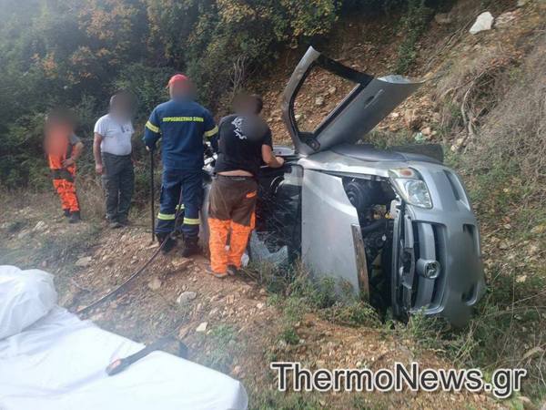 Τροχαίο σημειώθηκε στο Διάσελο Χρυσοβίτσας Δήμου Θέρμου.