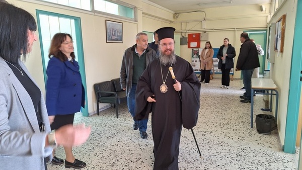 Επίσκεψη του Μητροπολίτη Αιτωλίας και Ακαρνανίας  στο ΕΠΑΛ Μεσολογγίου