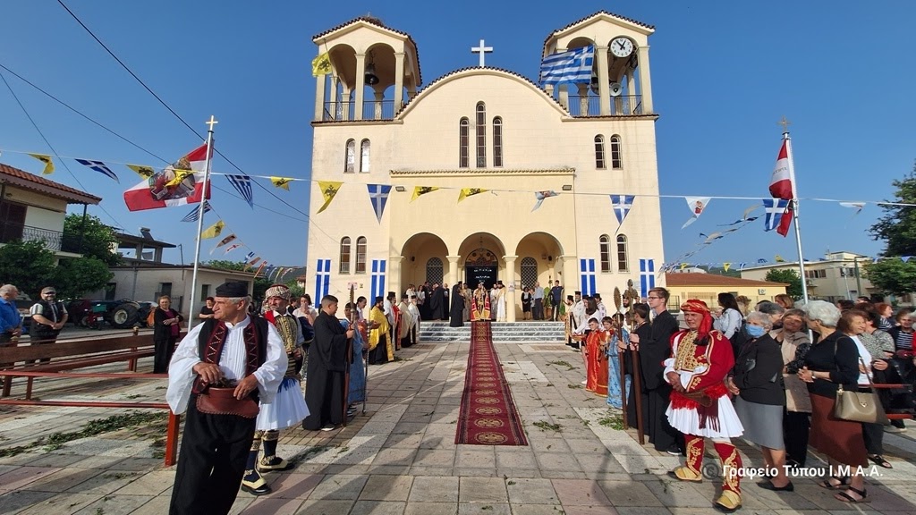 Λουτρό Αμφιλοχίας: Υποδοχή Τίμιας και Χαριτόβρυτο Κάρας του Αγίου Παρθενίου