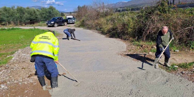 Ξηρόμερο: Παρεμβάσεις τσιμεντόστρωσης στα σύνορα Άγιος Στέφανος – Κουβαράς