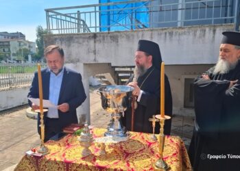 Αγιασμός για την έναρξη των εργασιών αποκαταστάσεως του Επισκοπείου στην Ιερά Πόλη Μεσολογγίου