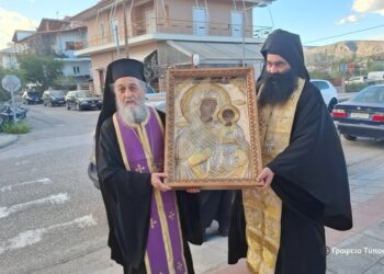 Υποδοχή Ιεράς Εικόνας Παναγίας Αρμενιώτισσας στην Ι. Π. Μεσολογγίου