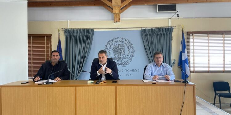 Συνάντηση εργασίας Δημάρχου Ιερής Πόλη Μεσολογγίου με τους μελετητές του Τοπικού Πολεοδομικού Σχεδίου