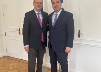 Συνάντηση του βουλευτή Αιτωλοακαρνανίας Θανάση Παπαθανάση με τον Αντιπρόεδρο της Κυβέρνησης Κωστή Χατζηδάκη