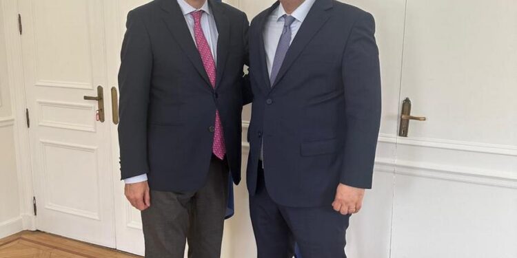 Συνάντηση του βουλευτή Αιτωλοακαρνανίας Θανάση Παπαθανάση με τον Αντιπρόεδρο της Κυβέρνησης Κωστή Χατζηδάκη