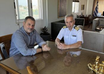 Συνάντηση Δημάρχου Ιερής Πόλης Μεσολογγίου με νέο Λιμενάρχη Μεσολογγίου