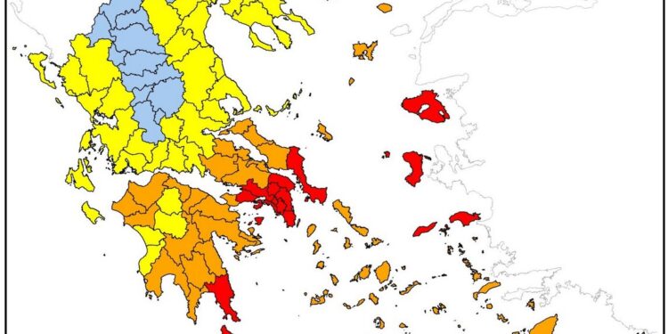 Πολύ υψηλός κίνδυνος πυρκαγιάς την Κυριακή σε περιοχές της Δυτικής Ελλάδας