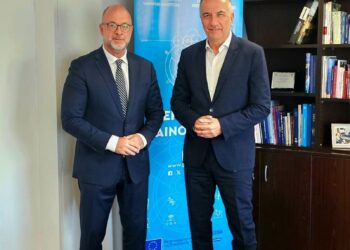 Συνάντηση του Αντιπεριφερειάρχη Τάκη Παπαδόπουλου με τον Υφυπουργό Ανάπτυξης Σταύρο Καλαφάτη