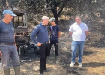 Επίσκεψη Κ. Καραγκούνη σε πυρόπληκτες περιοχές στην Αιτωλοακαρνανία
