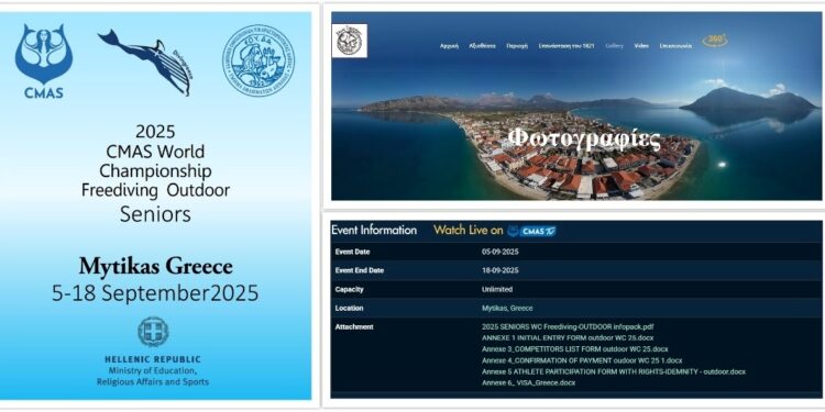 Η αντίστροφη μέτρηση για το Παγκόσμιο Πρωτάθλημα Ελεύθερης Κατάδυσης στον Μύτικα ξεκίνησε!