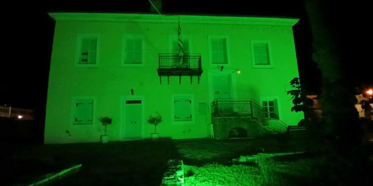 Μεσολόγγι: Φωτίστηκε «πράσινο» το Μουσείο Οικογένειας Τρικούπη για την Ευρωπαϊκή Ημέρα Δωρεάς Οργάνων