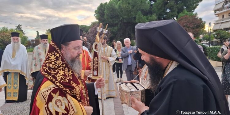 Υποδοχή Ιερού Λειψάνου Αγίου Δημητρίου στην Ι.Μ. Αιτωλοακαρνανίας