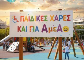 Δημοπρατούνται 19 παιδικές χαρές προσβάσιμες και σε παιδιά με αναπηρίες