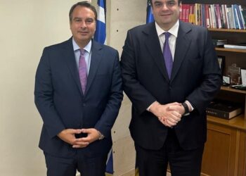 Συνάντηση Θ. Παπαθανάση με τον Υπουργό Εθνικής Οικονομίας και Οικονομικών Κυριάκο Πιερρακάκη