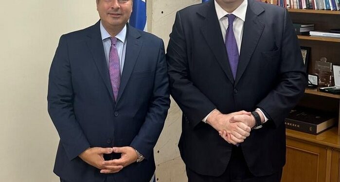 Συνάντηση Θ. Παπαθανάση με τον Υπουργό Εθνικής Οικονομίας και Οικονομικών Κυριάκο Πιερρακάκη