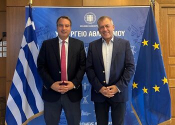 Συνάντηση του Βουλευτή Αιτωλοακαρνανίας Θανάση Παπαθανάση με τον Αν. Υπουργό Αθλητισμού Γιάννη Βρούτση