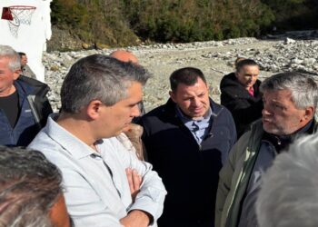 Αυτοψία του Υπουργού Υποδομών Χρίστου Δήμα στις πληγείσες περιοχές των Τζουμέρκων από την κακοκαιρία