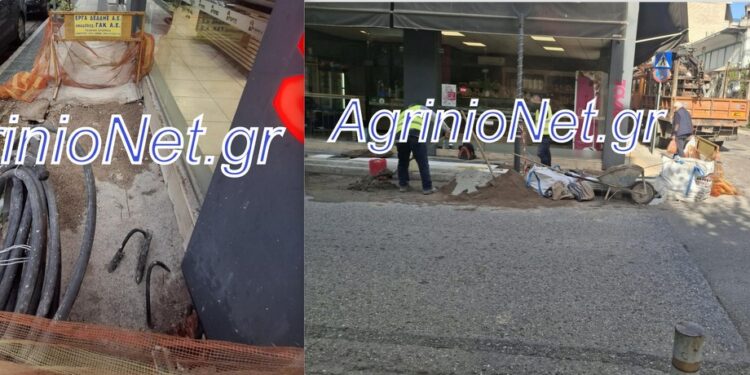 Αγρίνιο: ο ΔΕΔΔΗΕ αποκατέστησε τα πεζοδρόμια και παράτησε τα μπάζα.