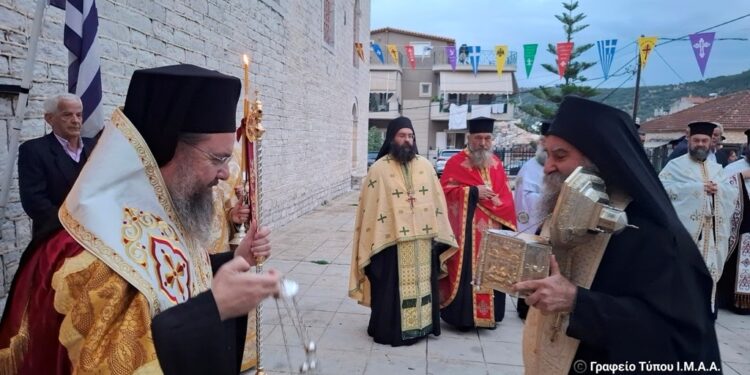 Υποδοχή Τιμίας Κάρας Αγίου Βησσαρίωνος στην Αμφιλοχία
