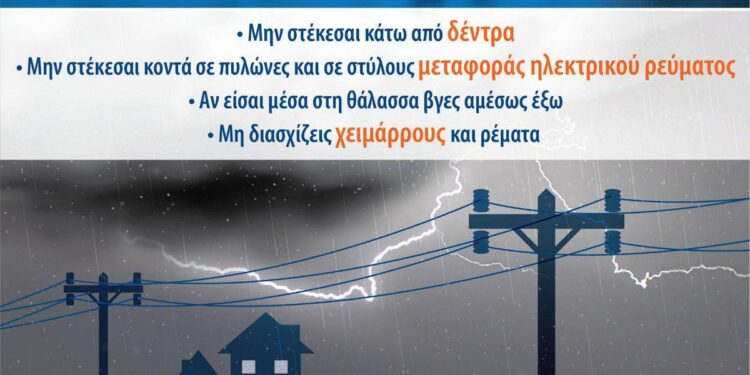 Έκτακτο Δελτίο Επικίνδυνων Καιρικών Φαινομένων