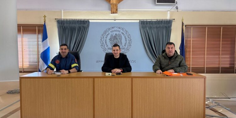 Συντονιστική σύσκεψη για την αντιμετώπιση εκτάκτων αναγκών από χιονοπτώσεις και παγετό στον Δήμο Ιερής Πόλης Μεσολογγίου