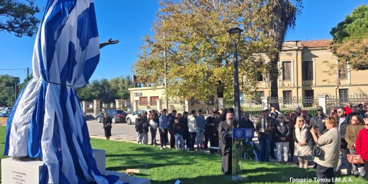 Αιτωλοακαρνανίας Δαμασκηνός: «Ο Χρήστος Καψάλης είναι σύμβολο αυτοθυσίας» – Αποκαλυπτήρια του ανδριάντα στο Μεσολόγγι