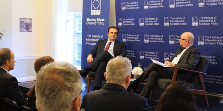 Πιερρακάκης στο IIEA: «Θέλουμε μια ενιαία ευρωπαϊκή αγορά για τη δημιουργία παγκόσμιων πρωταθλητών»