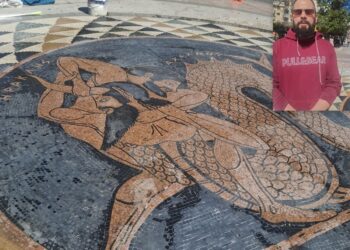 Αποκατάσταση του ψηφιδωτού της πάλης του Ηρακλή με τον Αχελώο στο κέντρο του Αγρινίου. Τι λέει ο Π. Μπερμπερίδης