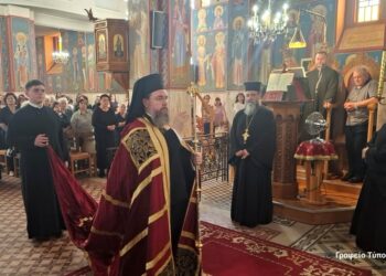 Ο Εσπερινός του Αγίου Πνεύματος στην Ι. Μ. Αιτωλοακαρνανίας