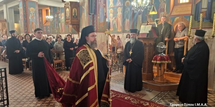 Ο Εσπερινός του Αγίου Πνεύματος στην Ι. Μ. Αιτωλοακαρνανίας